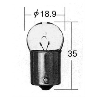 Лампа цокольная однонитиевая 12V 5W Koito