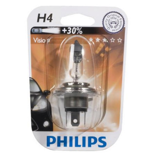 Лампа H4 12V60/55W Philips +30% P43t