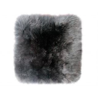 Подушка на сид. из натур. шкуры длинный мех (серый) 40*40 см