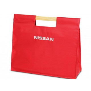 Сумка с деревянными ручками Nissan Shoping Bag, красная