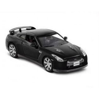 Модель авто Nissan Nissan GT-R черная. Масштаб: 1:43